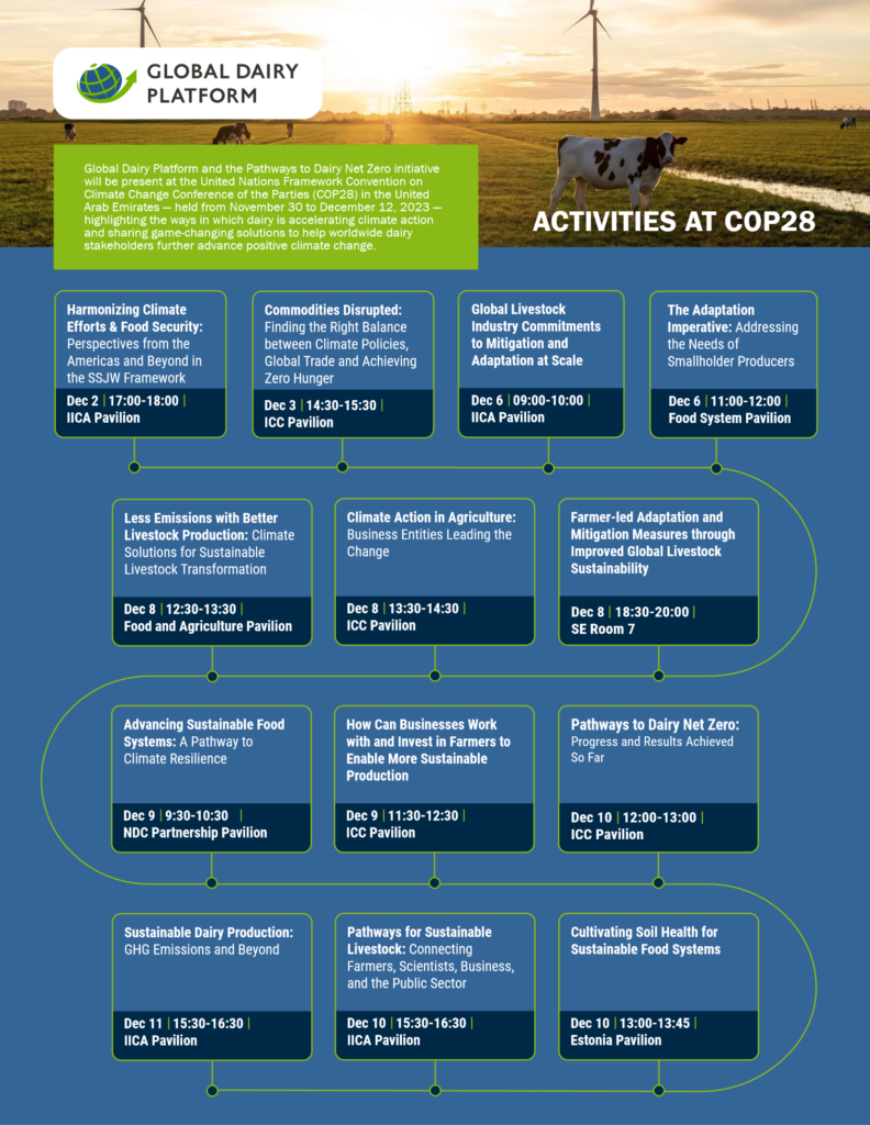 Dairy events at COP28